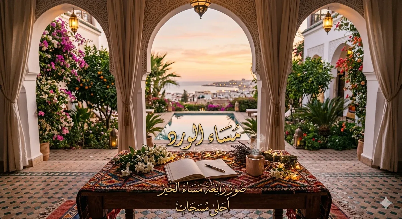 مساء الورد - صور رائعة مساء الخير - أحلى مسجات 2026