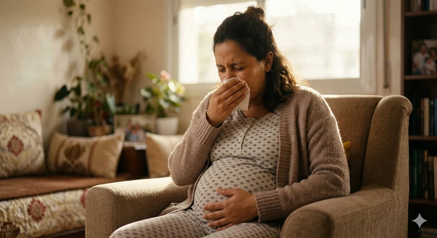 تأثير العطس على الحامل