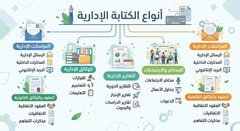أنواع الكتابة الإدارية